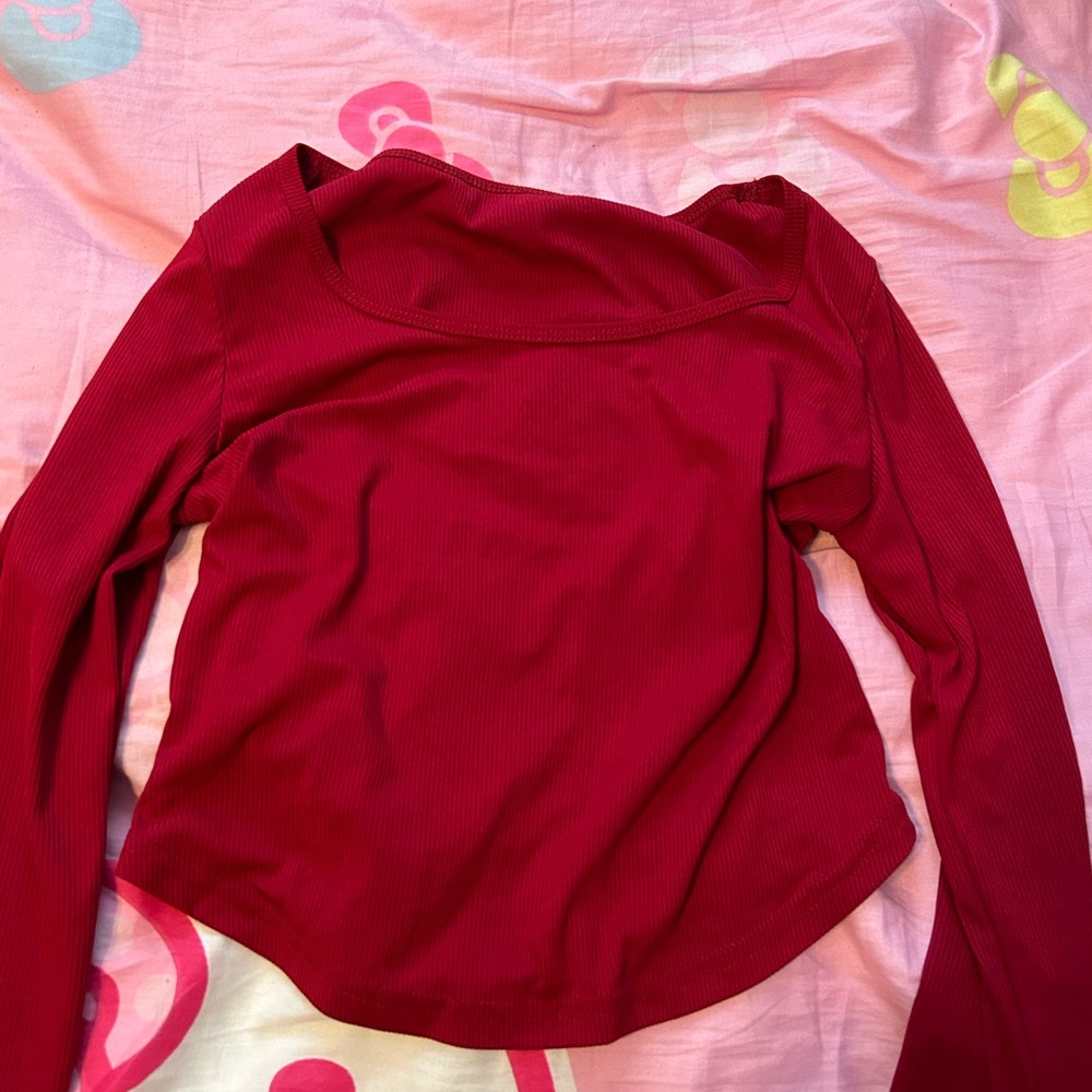 Red crop top